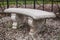 Ancient bench in a park, garden architecture, background