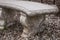 Ancient bench in a park, garden architecture, background