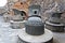 Ancient bread ovens in the city of Pompeii. Italy