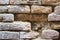 Ancient brickwork of the ancient wall in Bhaktapur, Nepal