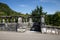 Ancient Bridge Parapet and Stone Seating Area