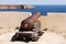 Ancient bronze cannons at the fortress of Cabo de Sao Vicente, Sagres