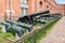 Ancient bronze cannons in Museum of Artillery in St. Petersburg