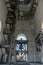 Ancient bronze and copper domes in the bell tower of St. Sophia Cathedral in Kiev, Ukraine