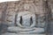 Ancient Buddha statue in Gal Vihara, ancient city of Polonnaruwa, Sri Lanka. Unesco World Heritage Site.