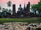 Ancient Buddha Statue at Wat Mahathat, Sukhothai Province, Thailand