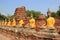 Ancient Buddha at Watyaichaimongkol Temple in Ayudhaya, Thailand