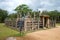 The ancient Buddhist pavilion of Lata Mandapa in the archaeological Park Polonnaruwa. Sri Lanka