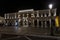 Ancient building in the historic city center of Rovigo. Chamber of Commerce. Night photography.