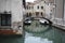 Ancient building surround with water in Venice on the canal, lifestyle in Italy, boat trip in Venezia