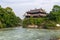 The ancient buildings the Dujiangyan Irrigation System