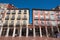 Ancient buildings in main square in Burgos, Castilla y Leon, Spain.