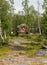 Ancient buildings of Sami in the Abisko National Park, Sweden