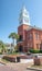 Ancient buildings and square of Fernandina Beach, Florida