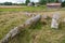 Ancient burial ground in Ekornavallen. FalkÃ¶ping district. Sweden. Europe.