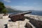 Ancient cannons. Harbor, Croatia, Korcula