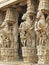 Ancient carvings at an entrance to a Hindu temple