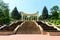 The ancient Cascade stairs, tourist attraction in Kislovodsk. Resort park, ornament and pride of Kislovodsk,Caucasus