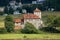 Ancient Castle Crap da Sass - Silvaplana village in Switzerland