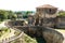 Ancient castle security building with towers.