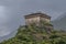 The ancient Castle of VerrÃ¨s under a summer storm, Aosta Valley, Italy