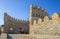 An ancient catapult on the tower of the Old City. Historical center of Baku. Azerbaijan