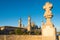 Ancient cathedral and a crest of Zaragoza