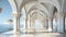 Ancient cathedral grandeur echoes spirituality through architectural elegance generated by AI