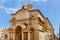 The ancient catholic church in Valletta, Malta