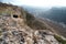 Ancient cave city in the rock in Crimea in autumn