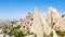 ancient cave settlement near Goreme in Cappadocia