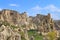 Ancient cave settlement of people in the mountains of Cappadocia