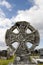 Ancient celtic cross against in Irish cemetary