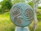 Ancient celtic Triskele or Triple Spiral symbol in bronze