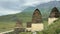 The ancient cemetery of the Alans. Village Dargavs - City of the Dead, North Ossetia, Russia.