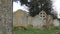 Ancient cemetery. Stone tombstones and crosses.