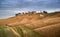 Ancient chalk white horse in landscape at Cherhill Wiltshire Eng