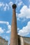 Ancient chimney of an abandoned resin factory in Cabezuela in the province of Segovia in Spain. Example of depopulation of the