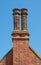 Ancient chimney stack on the Moot Hall in Aldeburgh, Suffolk. UK