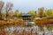 Ancient Chinese architecture in the quiet Fall