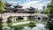 Ancient Chinese architecture, stunning and awe-inspiring.AI Generated