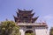 Ancient Chinese architecture turret building in Dali Old Town, Yunnan Province, China