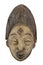 Ancient Chinese face relief isolated