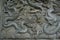 Ancient chinese stone dragon relief .marble sculpture.