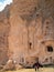 Ancient christian cave structure carved into mountain