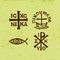 Ancient Christian Symbols and signs.