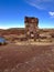 Ancient chullpas at Sillustani near Puno Peru