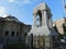 The ancient church and bell tower in the old town of Nicosia in Cyprus