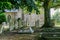 Ancient church and cemetery seen in an English village.