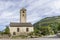 The ancient Church of San Benedetto in the historic center of Malles Venosta, South Tyrol, Italy